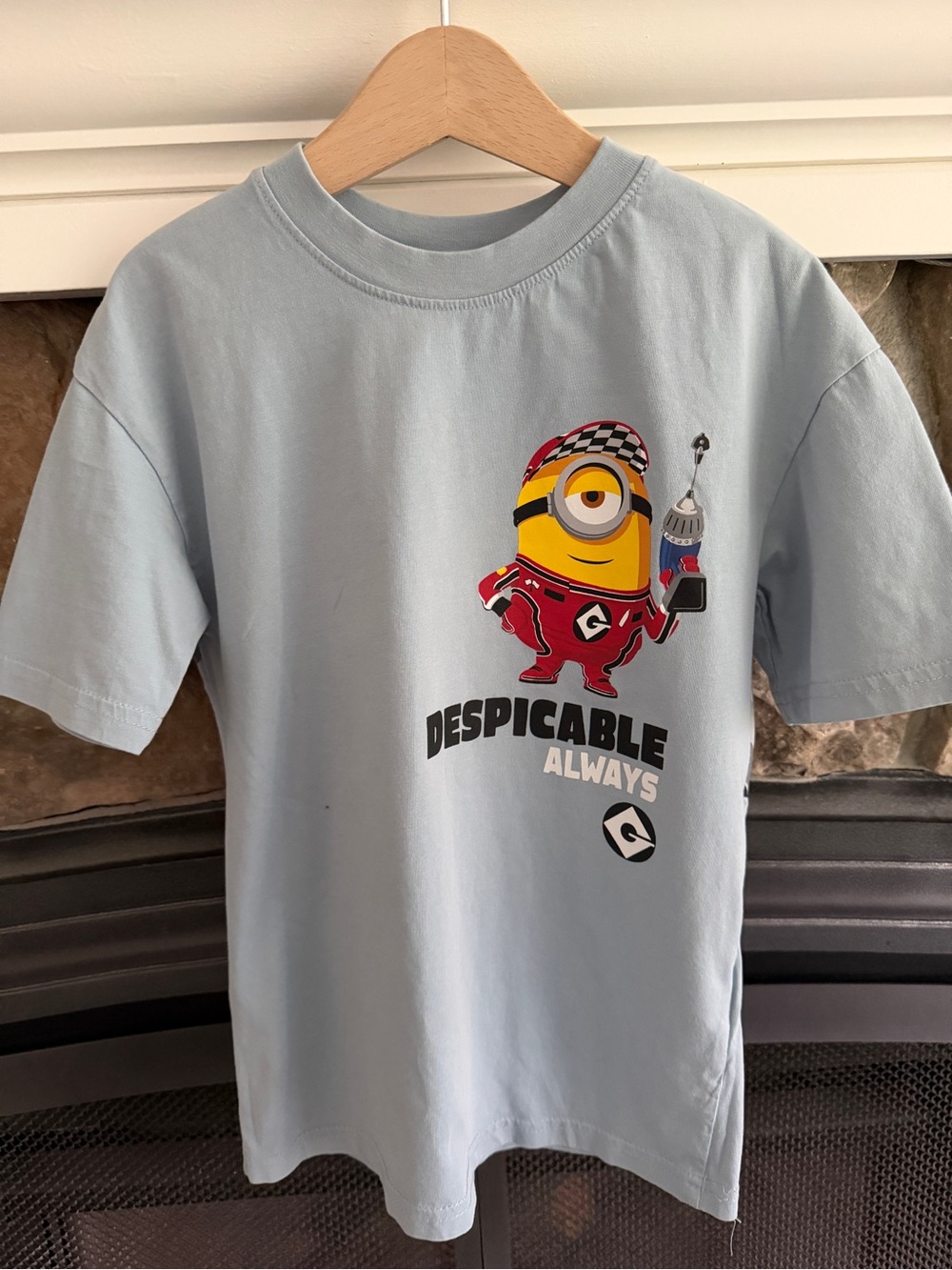 H&M Light Blue Minion Graphic Tee